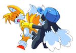  anal anal_penetration balls blush canine clothing coolblue erection eyes_closed fox from_behind_position gloves hat klonoa klonoa_(series) male male/male mammal miles_prower open_mouth penetration penis sex sonic_(series) sweat tongue tongue_out yellow_eyes 