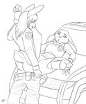  ambiguous_penetration bottomless clothed clothing conditional_dnp disney duo female judy_hopps lagomorph male male/female mammal monochrome moodyferret penetration police_uniform rabbit uniform zootopia 