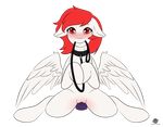  celestialoddity dildo fan_character looking_at_viewer my_little_pony penetration pussy sex_toy smile vaginal vaginal_penetration wings 