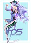  acronym animal_ears bangs blue_eyes blue_hair bodysuit boots bracer breasts cat_ears cosplay d.va_(overwatch) d.va_(overwatch)_(cosplay) eyebrows_visible_through_hair facepaint facial_mark fake_animal_ears figure_photo_studio gloves hand_up headphones highres leg_up long_hair long_sleeves looking_at_viewer medium_breasts nero_jeevas overwatch pauldrons pilot_suit ribbed_bodysuit second_coming shoulder_pads skin_tight solo standing standing_on_one_leg thigh_boots thighhighs turtleneck whisker_markings white_footwear white_gloves 