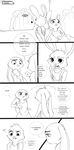  anthro clothed clothing comic disney english_text female inter_schminter jill_hopps judy_hopps lagomorph mammal monochrome rabbit simple_background spintherella teeth text zootopia 