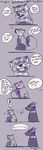  ! canine collar comic duo ear_piercing english_text fangs feral horn hybrid lukiri male mammal monochrome notched_ear open_mouth piercing red_panda simple_background sketch sweat teeth text tongue 