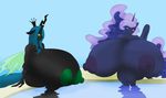  anthro big_breasts blush breasts changeling equine female friendship_is_magic horn huge_breasts hyper hyper_breasts mammal marauder6272 my_little_pony nipples nude princess_luna_(mlp) queen_chrysalis_(mlp) winged_unicorn wings 
