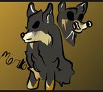  black_fur brown_fur canine digital_media_(artwork) dog fangs fur gamerbrunette lapphund mammal orange_fur white_fur 