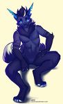  anthro canine featureless_crotch lukiri male mammal notched_ear nude simple_background sitting smile solo white_background 
