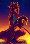  anthro dragon looking_at_viewer lukiri male simple_background smile solo 