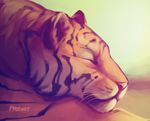  eyes_closed feline feral lukiri male mammal simple_background sleeping solo stripes tiger 