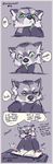  book comic english_text fangs feral half-closed_eyes lukiri male mammal open_mouth red_panda simple_background sketch solo teeth text tongue 