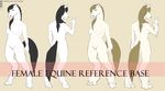  2012 anthro black_hair breasts brown_hair digital_media_(artwork) english_text equine feathering featureless_breasts featureless_crotch female fur hair hooves horse keedot looking_at_viewer mammal model_sheet naturally_censored nude simple_background smile solo standing tan_background text url watermark white_fur 