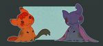  ambiguous_gender beewizard black_background blue_background duo mimikkyu nintendo pok&eacute;mon rosy_cheeks simple_background video_games vulpix zubat 