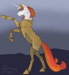  2016 armor battle battlehorse clothing colored cute digital_media_(artwork) equine fan_character female feral friendship_is_magic horn horse mammal my_little_pony patreon pony simple_background sketch solo sunny sunny_way unicorn warrior warriorhorse 