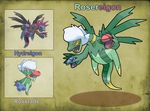  ambiguous_gender dragon flora_fauna fusion hydreigon nintendo plant pok&eacute;mon pokefusionman roserade video_games 