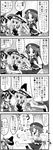  4koma bow braid buttons choborau_nyopomi comic detached_sleeves greyscale hair_bow hair_tubes hakurei_reimu hat hat_bow highres hong_meiling image_sample kirisame_marisa monochrome multiple_girls nicoseiga_sample puffy_sleeves short_sleeves side_braid touhou translated twin_braids witch_hat 