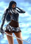  1girl armor lips lipstick long_hair looking_at_viewer naglfar standing sword weapong 