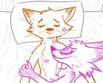  2016 after_sex anthro bed canine digital_media_(artwork) disney duo edit eyes_closed female fox fur happy incest kiss_mark lipstick looking_at_viewer love male male/female mammal mature_female mother mother_and_son mrs._wilde mrs_wilde mrs_wilde_(weaver) nick_wilde orange_fur parent pillow simple_background sketch smile son sweat visiti zootopia 