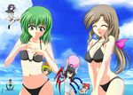  anchor asymmetrical_wings bikini casual_one-piece_swimsuit closed_eyes cloud day hijiri_byakuren houjuu_nue kumoi_ichirin multiple_girls murasa_minamitsu nazrin ocean one-piece_swimsuit onozuka_komachi ougi_(ihayasaka) shiki_eiki sky smile swimsuit toramaru_shou touhou unzan wings 