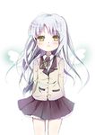  angel_beats! bad_id bad_pixiv_id blazer blue_hair jacket looking_up migu_(migu_room) school_uniform solo tenshi_(angel_beats!) wings yellow_eyes 