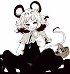  animal_ears bad_id bad_pixiv_id banned_artist duplicate mouse mouse_ears mouse_tail nazrin okoge_senbei red_eyes short_hair simple_background solo tail touhou 