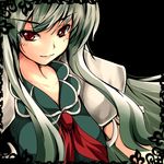  ayase_non bad_id bad_pixiv_id ex-keine green_hair kamishirasawa_keine long_hair red_eyes smile solo touhou upper_body 