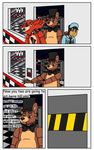  2016 animatronic anthro bear canine comic digital_media_(artwork) five_nights_at_freddy&#039;s fox foxy_(fnaf) freddy_(fnaf) goddesses-of-i-c-e human machine male mammal mike_schmidt robot video_games 