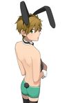  animal_ears bunny_boy bunny_ears free! high_speed! ku_(pixiv_19193156) male swimsuits tachibana_makoto thighhighs 
