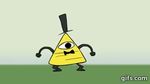  1_eye animated bill_cipher bow_tie disney gravity_falls hat monster not_furry piemations solo top_hat triangle yellow_body 