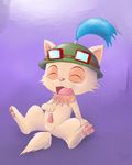  anthro balls erection eyewear fahren fur goggles hat league_of_legends male mammal open_mouth penis solo teemo video_games yordle 
