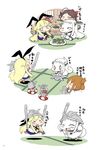  :d ^_^ ahoge anchor_hair_ornament baku_taso black_hair blonde_hair blush_stickers brown_hair closed_eyes dress eating eyepatch hair_ornament hairclip hibiki_(kantai_collection) holding horns ikazuchi_(kantai_collection) kantai_collection kashiwa_mochi_(food) kodomo_no_hi long_hair mamiya_(kantai_collection) mittens multiple_girls northern_ocean_hime open_mouth paper_hat paper_kabuto pleated_skirt school_uniform serafuku shimakaze_(kantai_collection) shinkaisei-kan short_hair skirt smile tenryuu_(kantai_collection) translated white_dress white_hair white_skin 