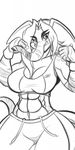  2016 anthro big_breasts breasts cleavage clothed clothing elephant female mammal mastergodai muscular muscular_female solo 