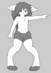  anthro clothed clothing digital_media_(artwork) flat_colors front_view lagomorph looking_at_viewer male mammal navel shorts solo standing topless vulapa vulapa_y_taljeek young 