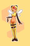  arthropod bee bottomless clothed clothing female footwear high_heels insect legwear nekuzx nintendo panties pok&eacute;mon stockings underwear vespiquen video_games 