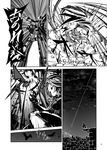 assassin's_creed_(series) bat blood chain comic explosion fangs fifiruu greyscale ground_shatter highres hong_meiling monochrome motion_blur polearm spear touhou translation_request vampire weapon 