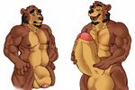  animal_genitalia anthro balls bear beard belly biceps big_balls big_biceps big_penis black_nose bottomless brown_eyes brown_fur brown_hair brubearbrown clothed clothing erection eyes_closed facial_hair front_view fur grizzly_bear hair half-erect hand_on_hip hand_on_penis hand_on_thigh hi_res huge_penis humanoid_penis male mammal manly mature_male muscular muscular_male nipples nude open_mouth partially_retracted_foreskin pecs penis pose sideburns simple_background solo standing tan_fur teeth thick_penis tongue topless uncut vein veiny_penis white_background 