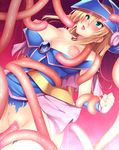  1girl bare_legs blonde_hair bondage breast_grab breasts creature dark_magician_girl duel_monster female forced green_eyes hat hetero large_breasts magical_girl nipples penetration pussy pussy_juice rape sex shiny_skin skirt tears tentacle tongue tongue_out vaginal yu-gi-oh! yuu-gi-ou_duel_monsters 