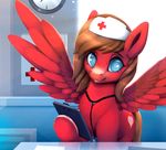  animated blue_eyes brown_hair cutie_mark detailed_background equine fan_character feathered_wings feathers female feral freckles fur hair hooves looking_at_viewer mammal my_little_pony no_sound pegasus red_feathers red_fur rodrigues404 smile solo teeth wings 