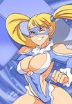  ;d bad_id bad_tumblr_id bigdead93 blonde_hair blue_eyes blue_leotard breasts cleavage cleavage_cutout evolution_championship_series grin highres large_breasts leotard long_hair mask one_eye_closed open_mouth rainbow_mika smile solo street_fighter street_fighter_v twintails 
