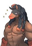  anthro dreadlocks equine horse male mammal mudsdale muscular nintendo pok&eacute;mon video_games 
