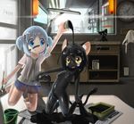  animal_humanoid anime_style blush cat_humanoid chibi dup feline humanoid liquid_latex mammal paint puddle rubber slime transformation 