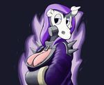  breasts clothing female gloves humanoid mask nipple_slip nipples not_furry purple_background pyro_(team_fortress_2) renabu simple_background skull solo team_fortress_2 valve video_games 