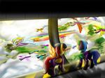  2016 clothing elmutanto equine fallout fallout_equestria feathered_wings feathers female friendship_is_magic hair horse invalid_tag male mammal multicolored_hair my_little_pony pegasus pony rainbow_dash_(mlp) rainbow_hair shadowbolts video_games wings 