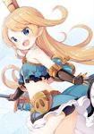  :d ass blonde_hair blue_eyes blush breasts charlotta_fenia crown gauntlets granblue_fantasy harvin long_hair looking_at_viewer muku_(muku-coffee) open_mouth pointy_ears small_breasts smile solo sword very_long_hair weapon 