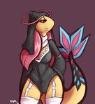  cleavage clothed_pokemon furry gen_3_pokemon highres kayla-na milotic nun original pokemon pokemon_(creature) solo 