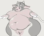  bovine breasts calamity_(liarborn) female lactating liarborn long_nipples machine mammal milk milking_machine minotaur nipples nude pussy slightly_chubby solo thick_thighs wide_hips 