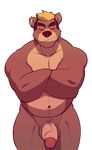  alpha_channel anthro balls bear belly biceps big_muscles big_penis blush bruin cm crossed_arms cursedmarked dynewulf eyes_closed humanoid_penis male mammal manly mature_male muscular muscular_male navel nude pecs penis simple_background solo transparent_background 