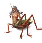  arthropod cricket female hair horn insect nude official_art paizo pathfinder pointy_ears taur unknown_artist white_hair 