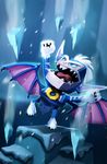  bat_wings bigfishgames blue_skin demon dungeon_boss especies:imp fluffy ice ice_pick_(dungeon_boss) membranous_wings sharp_teeth teeth video_games wings 