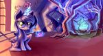  blue_eyes blue_fur blue_hair cutie_mark detailed_background equine female feral friendship_is_magic fur gianghanez2880 hair hooves horn horse magic mammal my_little_pony pony princess_luna_(mlp) sitting solo winged_unicorn wings young 