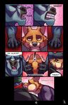  anthro bovine buckwulf_(artist) buffalo canine cheek_bulge chief_bogo comic cum cum_in_mouth cum_inside disney duo fellatio fox male male/male mammal nick_wilde oral penis sex zootopia 