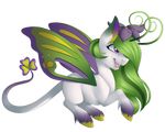  equine fan_character female feral fur green_hair hair hooves horse hybrid mammal may_darling my_little_pony open_mouth pony purple_eyes silentwulv solo tongue white_fur wings 