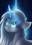  blue_eyes blue_fur blue_hair english_text equine eyelashes fan_character female feral fur hair horn magic mammal my_little_pony silentwulv solo text unicorn url 